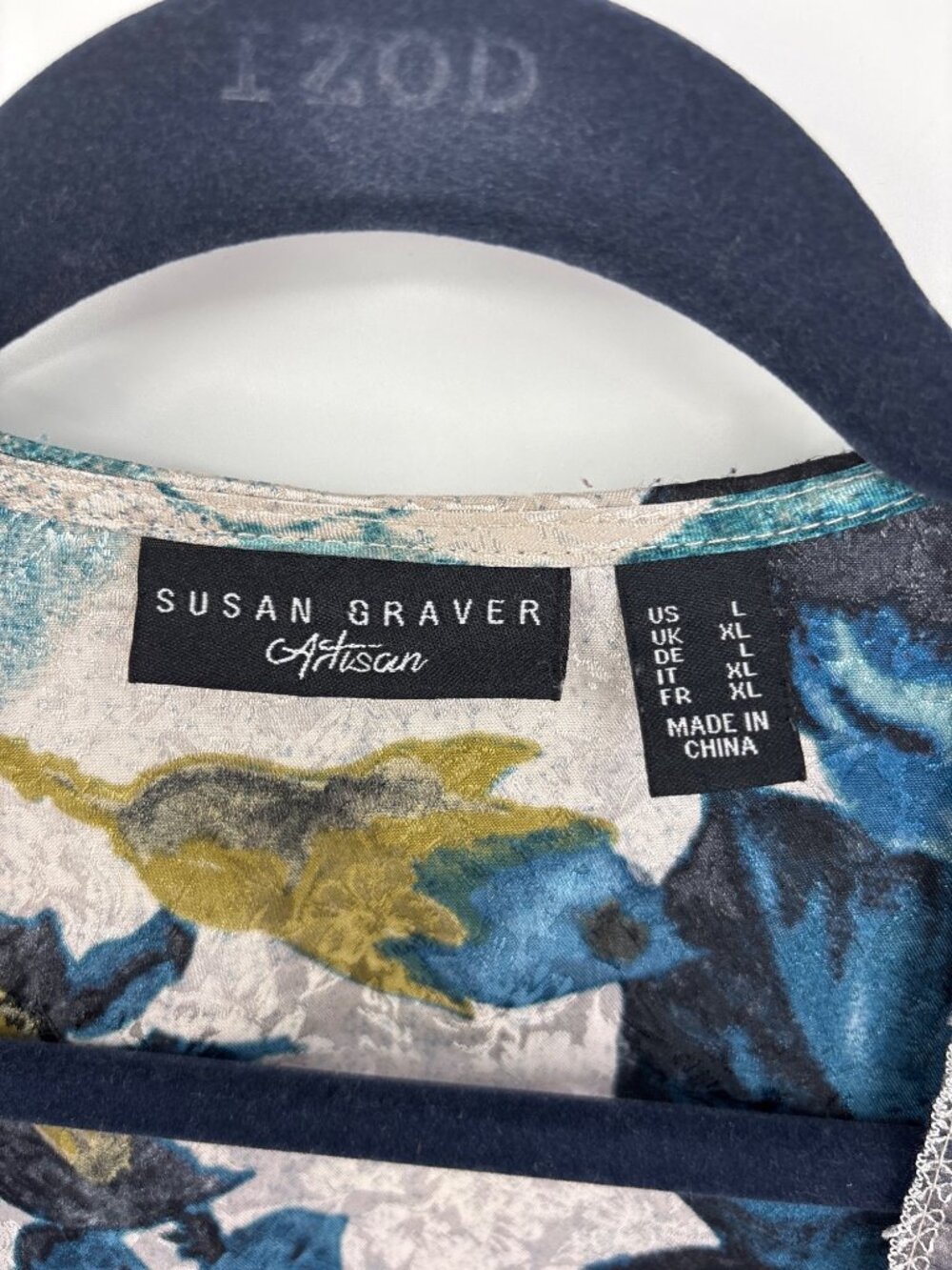 Susan Graver Artisan Collection Jacquard Beaded Kimono Open Cardigan Teal Large - Picture 4 of 6